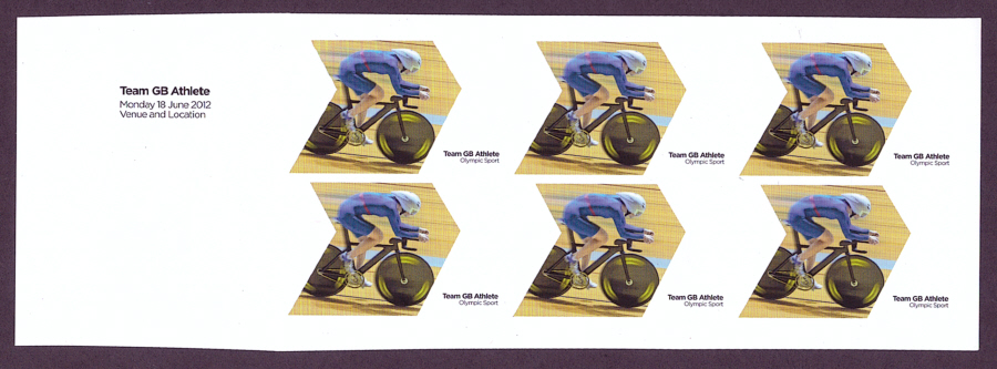 (image for) "Nelson" Cyclist Trial 2012 Olympic Gold Medal Winner imperforate miniature sheet.